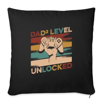 Twin Dad Twins Father Daddy Father's Day Dad - Sofa pillowcase 17,3'' x 17,3'' (45 x 45 cm) - black - Front