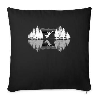 Frisbee - Sofa pillowcase 17,3'' x 17,3'' (45 x 45 cm) - black - Front