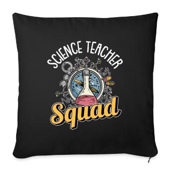 Science Scientist - Sofa pillowcase 17,3'' x 17,3'' (45 x 45 cm) - black - Front