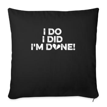 Divorce Ex Single Divorced - Sofa pillowcase 17,3'' x 17,3'' (45 x 45 cm) - black - Front