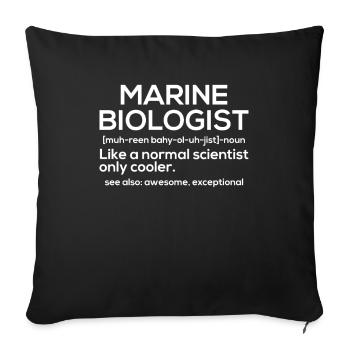 Biologie marine - Housse de coussin décorative 45 x 45 cm - noir - Devant