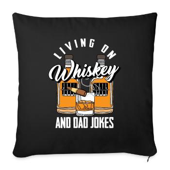 Father jokes Dad Jokes - Sofa pillowcase 17,3'' x 17,3'' (45 x 45 cm) - black - Front