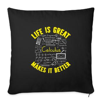 Mathématiques Mathématiques - Housse de coussin décorative 45 x 45 cm - noir - Devant