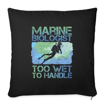 Biologie marine - Housse de coussin décorative 45 x 45 cm - noir - Devant