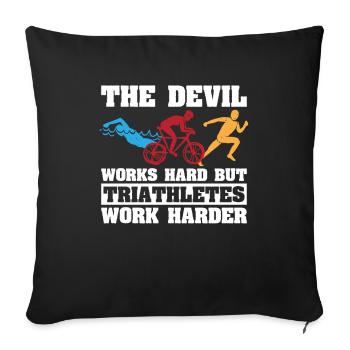 Triathlon - Sofa pillowcase 17,3'' x 17,3'' (45 x 45 cm) - black - Front