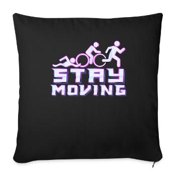 Triathlon - Sofakissenbezug 45 x 45 cm - Schwarz - Vorne