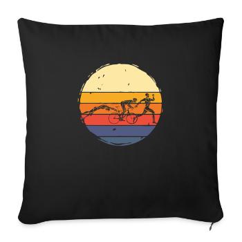 Triathlon - Sofakissenbezug 45 x 45 cm - Schwarz - Vorne
