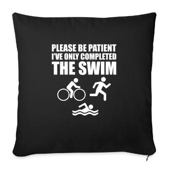Triathlon - Housse de coussin décorative 45 x 45 cm - noir - Devant