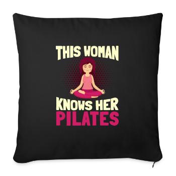 Pilates - Sofa pillowcase 17,3'' x 17,3'' (45 x 45 cm) - black - Front