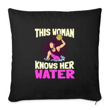 Waterpolo - Housse de coussin décorative 45 x 45 cm - noir - Devant