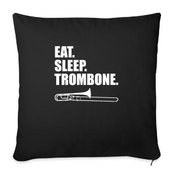 Trombone - Housse de coussin décorative 45 x 45 cm - noir - Devant