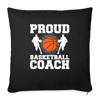Basketballtrainer Entraîneur de basket-ball - Housse de coussin décorative 45 x 45 cm - noir - Devant
