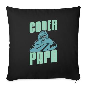 Programmer Coder Software Developer - Sofa pillowcase 17,3'' x 17,3'' (45 x 45 cm) - black - Front