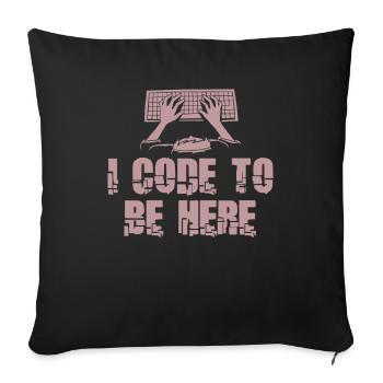 Programmer Coder Software Developer - Sofa pillowcase 17,3'' x 17,3'' (45 x 45 cm) - black - Front