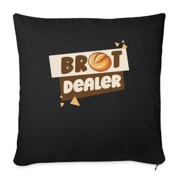 Bäcker Backen Konditor - Sofakissenbezug 45 x 45 cm - Schwarz - Vorne