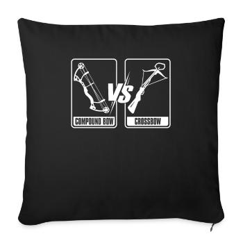 Tir à l’arc Flèche Tir à l’arc Tir à l’arc - Housse de coussin décorative 45 x 45 cm - noir - Devant