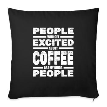 Café Barista - Housse de coussin décorative 45 x 45 cm - noir - Devant