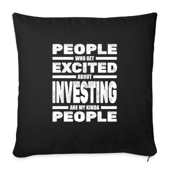 Capitalisme Capitaliste Entrepreneur Investisseur - Housse de coussin décorative 45 x 45 cm - noir - Devant