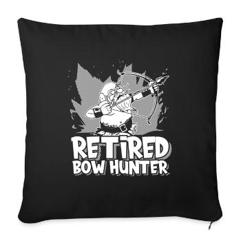 Tir à l’arc Flèche Tir à l’arc Tir à l’arc - Housse de coussin décorative 45 x 45 cm - noir - Devant