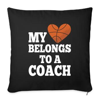 Basketballtrainer Entraîneur de basket-ball - Housse de coussin décorative 45 x 45 cm - noir - Devant