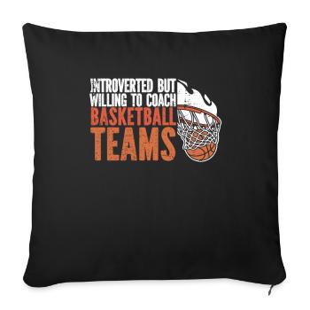 Basketballtrainer Entraîneur de basket-ball - Housse de coussin décorative 45 x 45 cm - noir - Devant