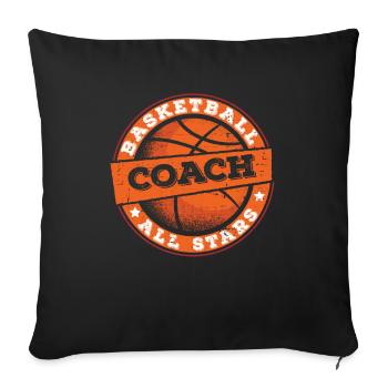 Basketballtrainer Entraîneur de basket-ball - Housse de coussin décorative 45 x 45 cm - noir - Devant