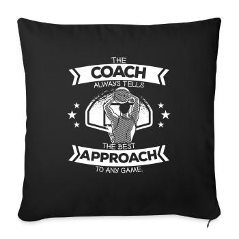Basketballtrainer Entraîneur de basket-ball - Housse de coussin décorative 45 x 45 cm - noir - Devant