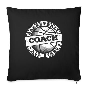 Basketballtrainer Entraîneur de basket-ball - Housse de coussin décorative 45 x 45 cm - noir - Devant