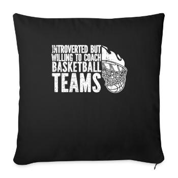 Basketballtrainer Entraîneur de basket-ball - Housse de coussin décorative 45 x 45 cm - noir - Devant