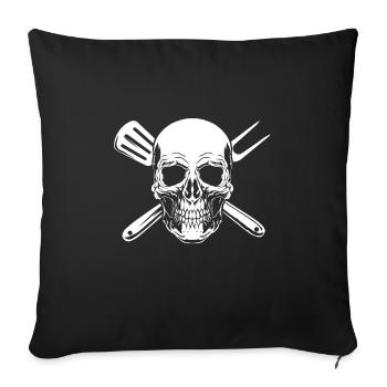 Grill grill master BBQ - Sofa pillowcase 17,3'' x 17,3'' (45 x 45 cm) - black - Front