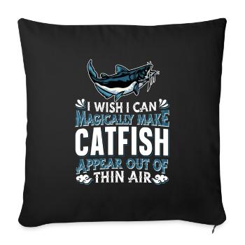 Catfish - Sofa pillowcase 17,3'' x 17,3'' (45 x 45 cm) - black - Front