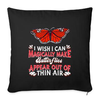 Schmetterling - Sofakissenbezug 45 x 45 cm - Schwarz - Vorne