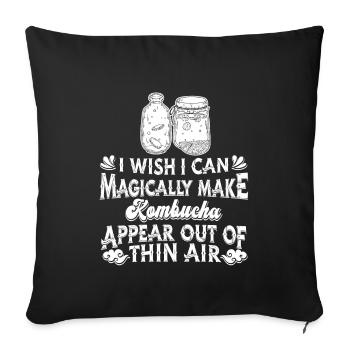 kombucha - Sofa pillowcase 17,3'' x 17,3'' (45 x 45 cm) - black - Front