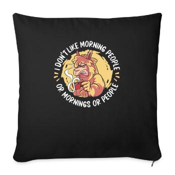 alpaga - Housse de coussin décorative 45 x 45 cm - noir - Devant