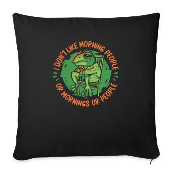 Frog Frogs Amphibian - Sofa pillowcase 17,3'' x 17,3'' (45 x 45 cm) - black - Front
