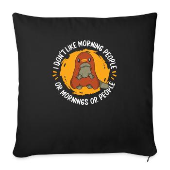 Schnabeltier Platypus - Sofa pillowcase 17,3'' x 17,3'' (45 x 45 cm) - black - Front