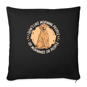 Labrador Hund - Sofakissenbezug 45 x 45 cm - Schwarz - Vorne