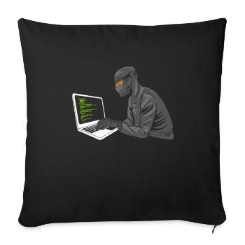 Programmierer Coder Software Entwickler - Sofakissenbezug 45 x 45 cm - Schwarz - Vorne