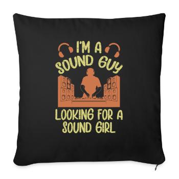 Tontechniker Sound Audio Engineer - Sofa pillowcase 17,3'' x 17,3'' (45 x 45 cm) - black - Front