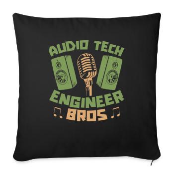 Tontechniker Sound Audio Engineer - Sofakissenbezug 45 x 45 cm - Schwarz - Vorne