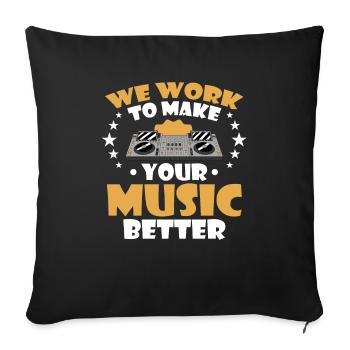 Tontechniker Sound Audio Engineer - Sofakissenbezug 45 x 45 cm - Schwarz - Vorne