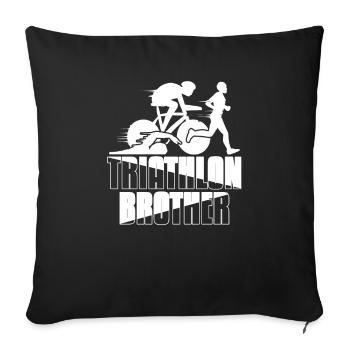 Triathlon - Sofakissenbezug 45 x 45 cm - Schwarz - Vorne
