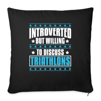 Triathlon - Sofakissenbezug 45 x 45 cm - Schwarz - Vorne