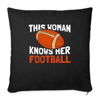 American Football - Sofakissenbezug 45 x 45 cm - Schwarz - Vorne