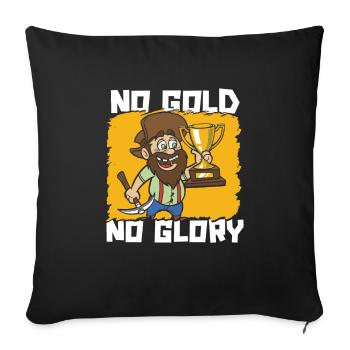 Mines d’or - Housse de coussin décorative 45 x 45 cm - noir - Devant