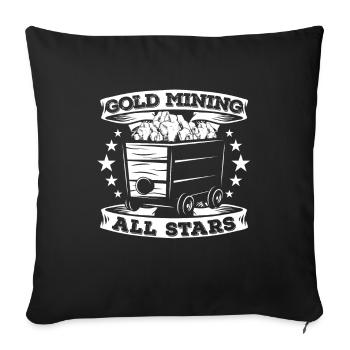 Mines d’or - Housse de coussin décorative 45 x 45 cm - noir - Devant