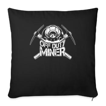Mines d’or - Housse de coussin décorative 45 x 45 cm - noir - Devant