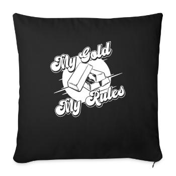 Mines d’or - Housse de coussin décorative 45 x 45 cm - noir - Devant