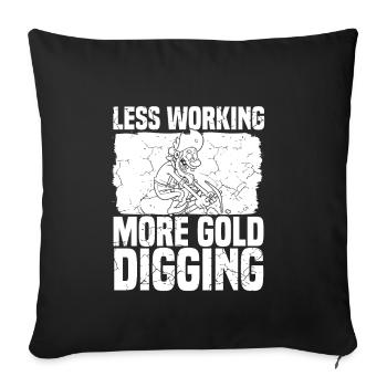 Mines d’or - Housse de coussin décorative 45 x 45 cm - noir - Devant