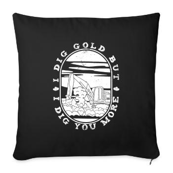 Mines d’or - Housse de coussin décorative 45 x 45 cm - noir - Devant